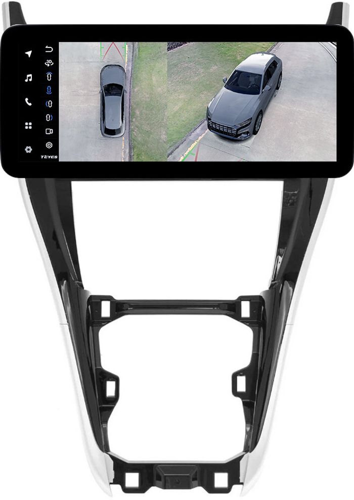 Магнитола для Toyota Harrier 3 XU60 2013-2017 (большая рамка) - Teyes LUX ONE 360 монитор 12.3" 2K QLED на Android 10, Быстрая, CarPlay, 4G SIM-слот, 4 камеры в комплекте