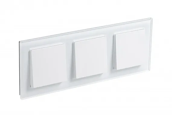 Рамка стеклянная на 3 поста Systeme Electric AtlasDesign Nature Белый ATN320103