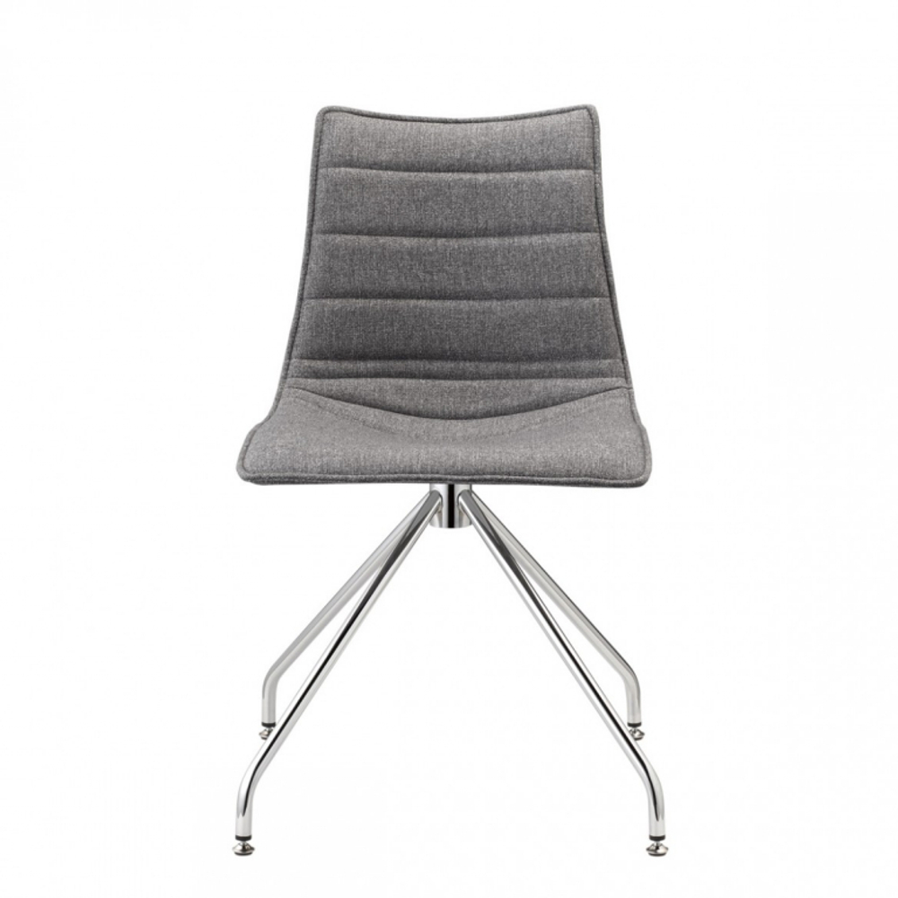 Стул с обивкой Scab Design Zebra Pop, хром, серый
