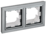BRITE Рамка 2-местная IP44 РУ-2-БрС-44 сталь IEK