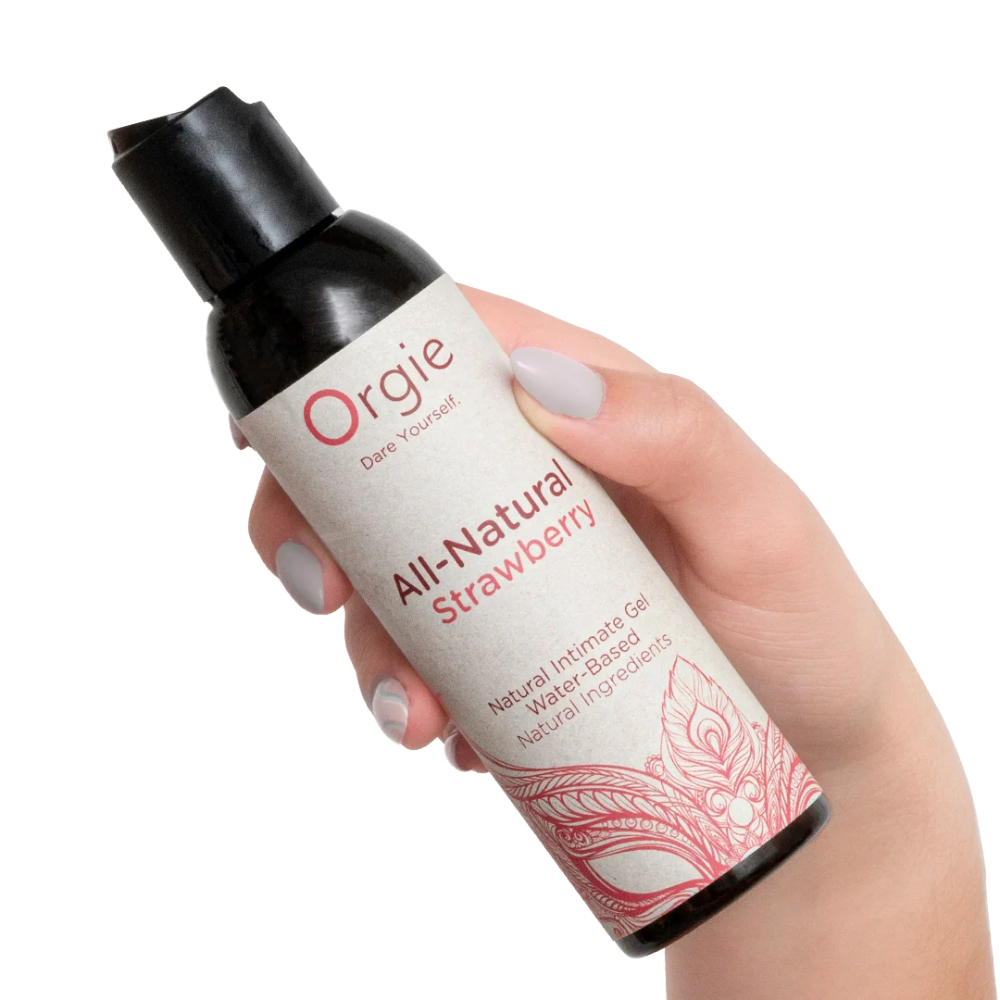 Лубрикант на водной основе со вкусом клубники "ALL NATURAL STRAWBERRY", Orgie (150 мл)