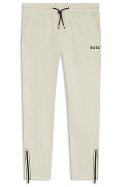 Мужские теннисные брюки BOSS Active Stretch-Gabardine Bottoms With Thermoregulating Technology — open white