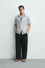 РУБАШКА REGULAR FIT ИЗ РЕЛЬЕФНОЙ ТКАНИ — ZARA · 3277/401