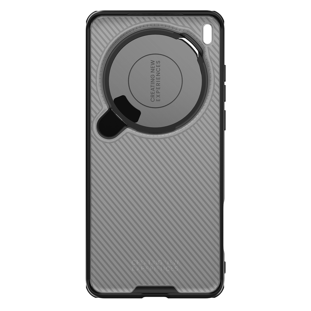 Чехол прозрачный тонированный (Transparent Black) от Nillkin с металлической откидной крышкой для камеры на Vivo X200 Ultra, серия CamShield Prop Case