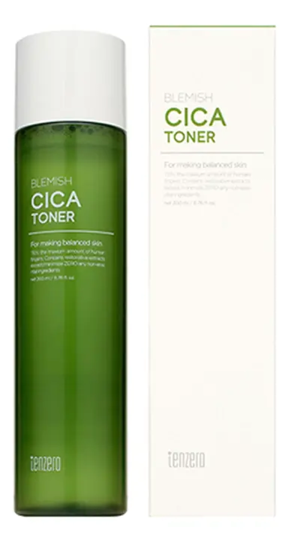 Тонер для лица смягчающий с экстрактом центеллы TENZERO Blemish Cica Toner 200 мл