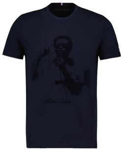Мужская теннисная футболка Le Coq Heritage Tee No.2 FW22 - sky capitan