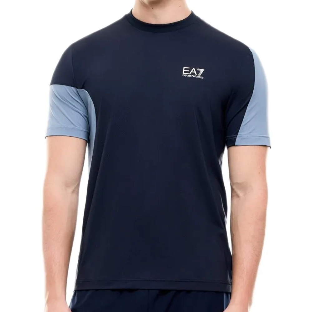 Мужская теннисная футболка EA7 Man Jersey - armani blue