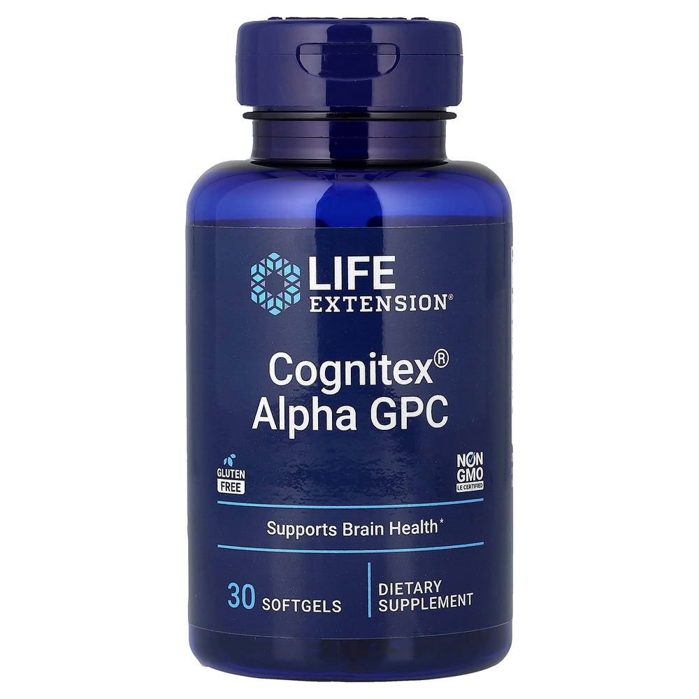 Life Extension, Cognitex, альфа-ГФХ, 30 капсул