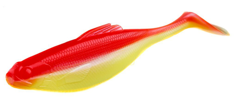 Виброхвосты съедобные LJ Pro Series ROACH PADDLE TAIL 5.0in (12,7 см), цв. G08, 4 шт.