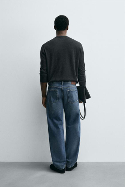 ZARA ДЖИНСЫ STRAIGHT FIT, СИНИЙ