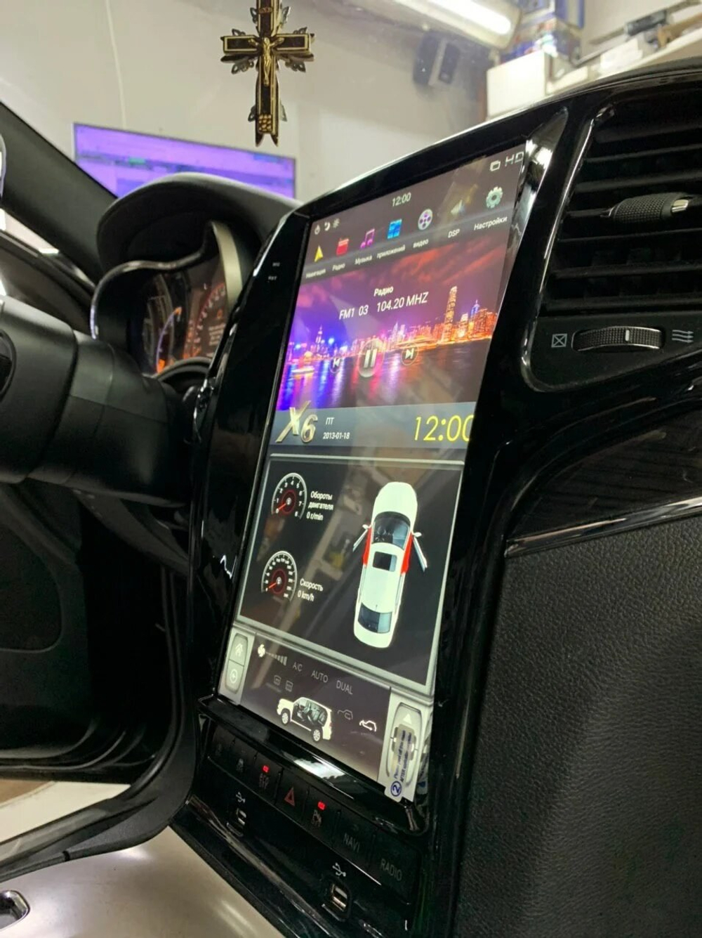 Штатная магнитола для JEEP Grand Cherokee 2013+ черная KUBERG ZF-1823B-DSP