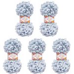 Пряжа Alize (Ализе) Puffy Fine / уп.5 мот. по 100 г, 14м, 500 серый A