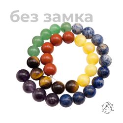 Нить бусин микс