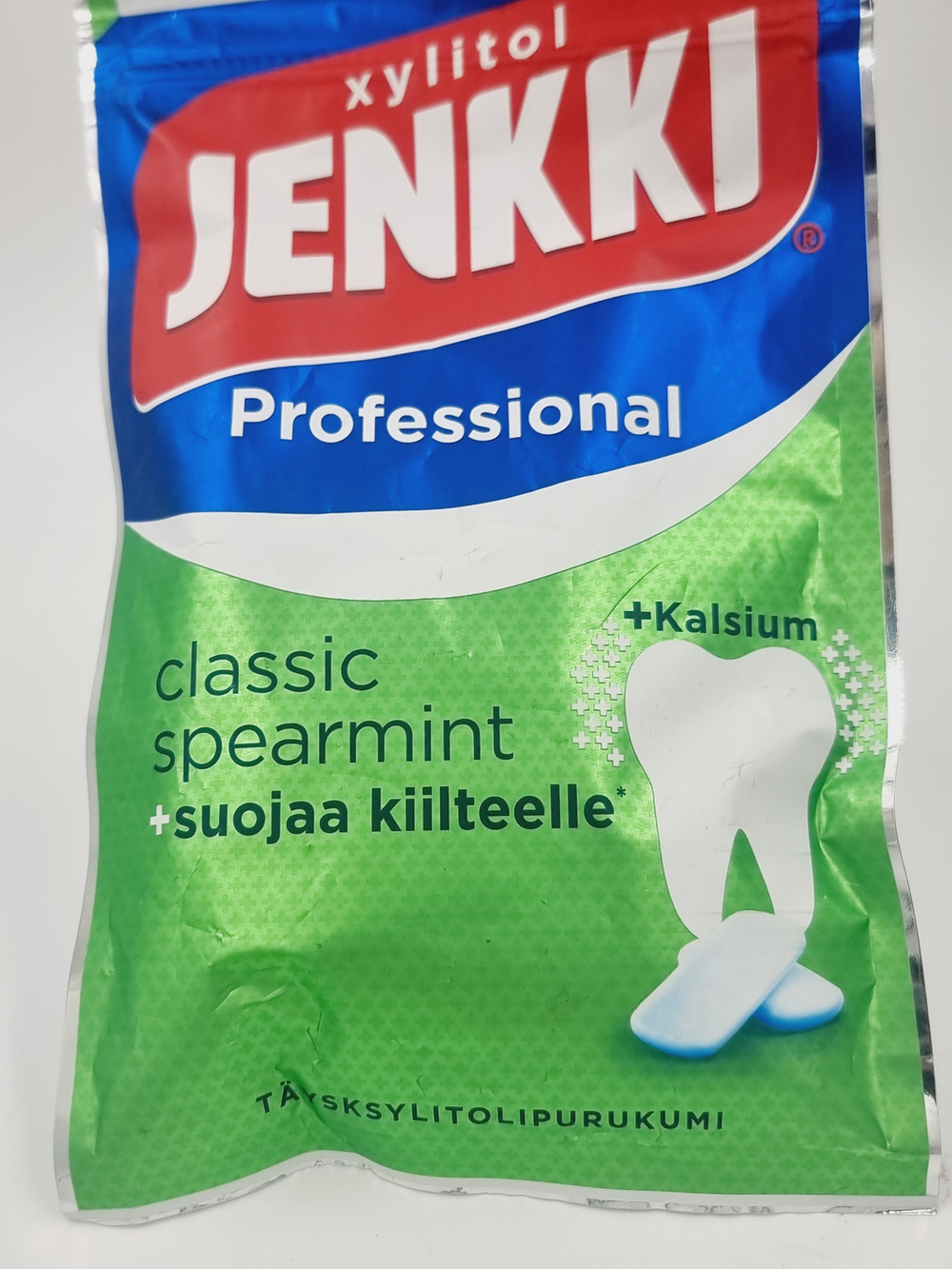Жевательная резинка Jenkki Professional Classic Spearmint с полным ксилитом 90 г (из Финляндии)