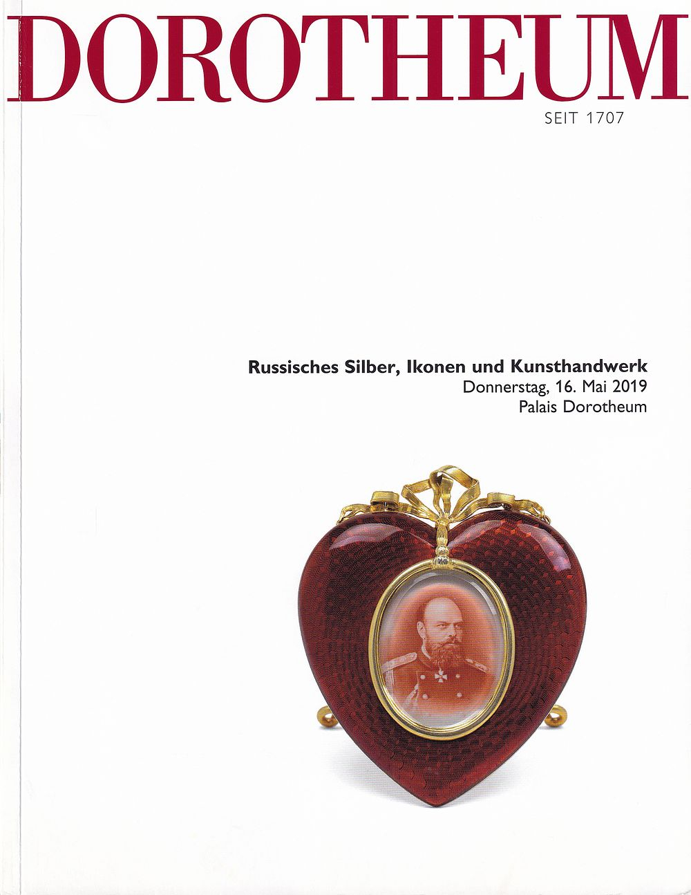 Каталог аукциона Dorotheum, Вена, Русское серебро, иконы и декоративно-прикладное искусство от 16 мая 2019 года