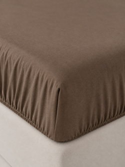 Простыня на резинке Majoli 180×200 + 2 наволочки 50×70, коричневый