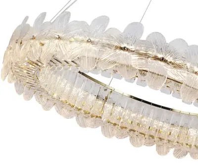 07600-80A,36 Люстра Лиона латунь d80 h150 Led 140W (3000K). ТМ Kink Light