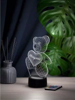 Ночник "Мишка именной Мадина" - подарок девочке