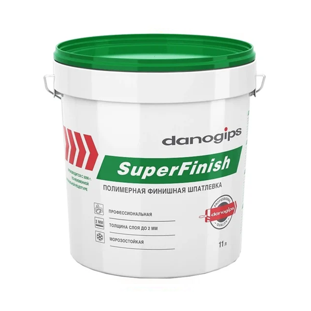 DANOGIPS SUPER FINISH шпаклевка универсальная (11л/18,1кг) DANOGIPS SUPER FINISH шпаклевка универсальная (11л/18,1кг)
