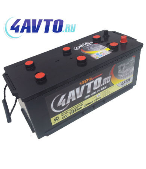 Купить Аккумулятор 6СТ-190 А.ч., о.п., R+, 4AVTO.RU (конус)