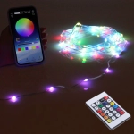 Гирлянда для дома НИТЬ-SMART 10 м 100 ламп LED, прозрачн.пров, более 200 реж, управление с пульта д/у,с телефона, IP-40, RGB (USB)