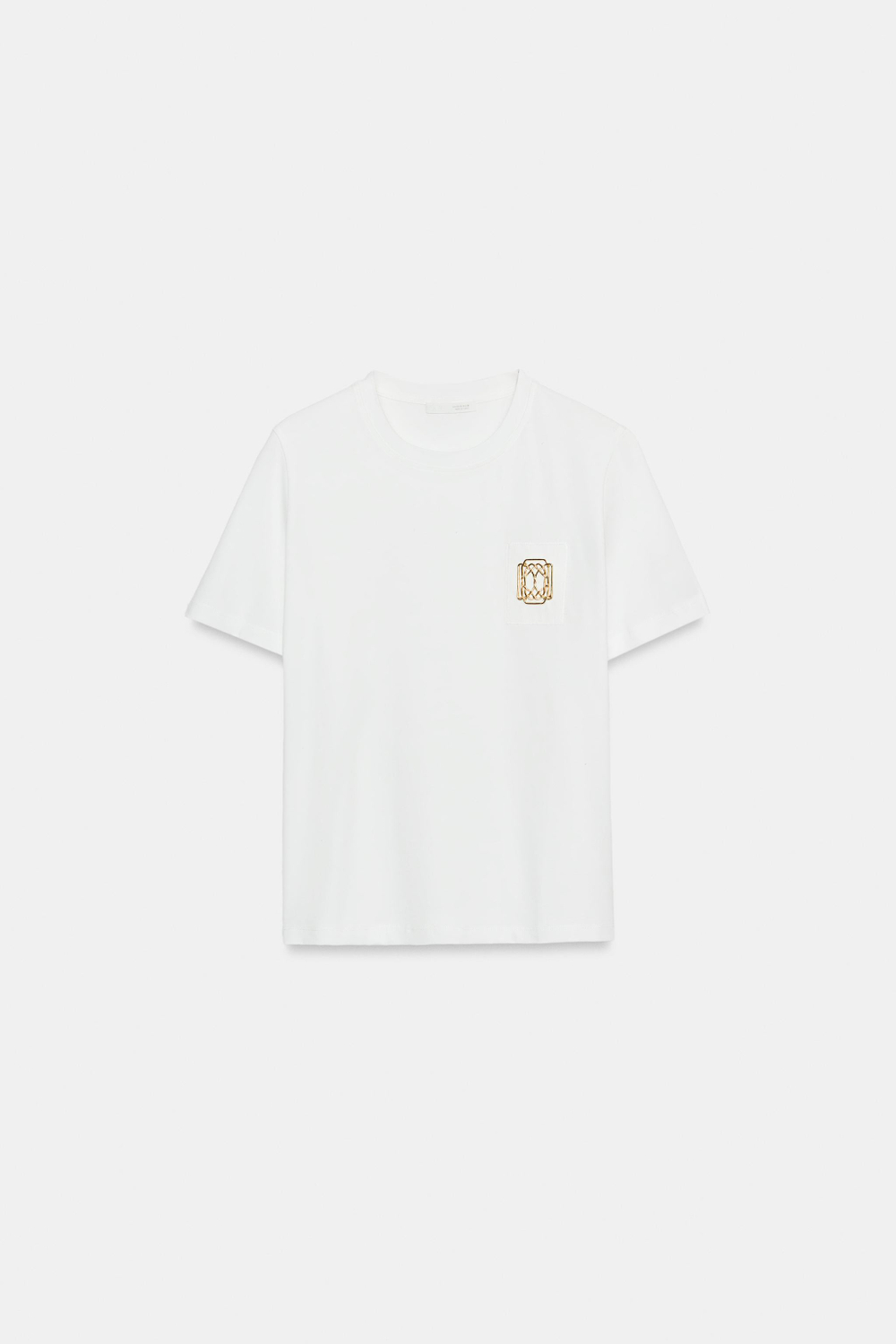 ФУТБОЛКА С МЕТАЛЛИЧЕСКОЙ ОТДЕЛКОЙ — ZARA