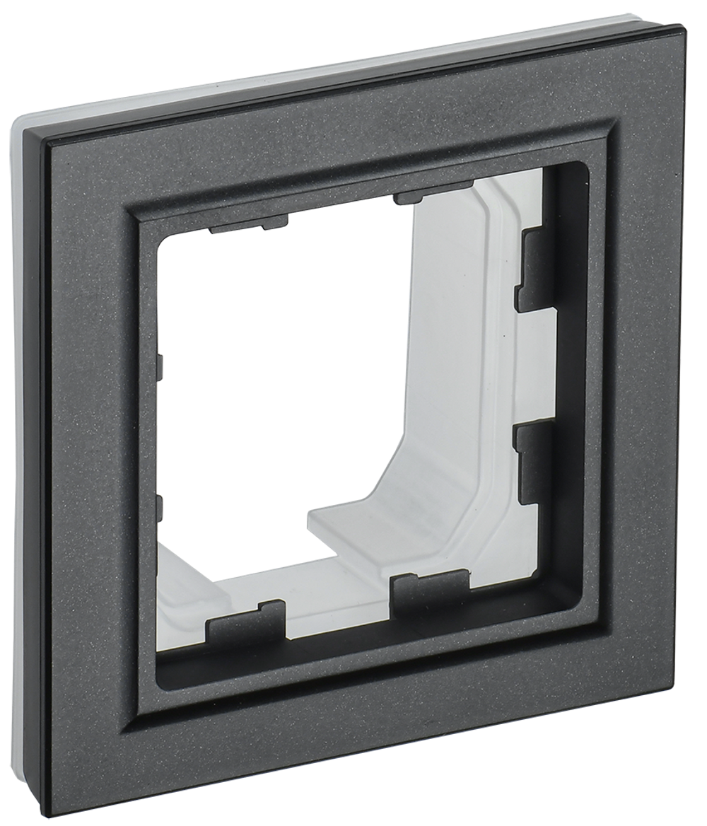 BRITE Рамка 1-местная IP44 РУ-1-БрЧ-44 черный IEK