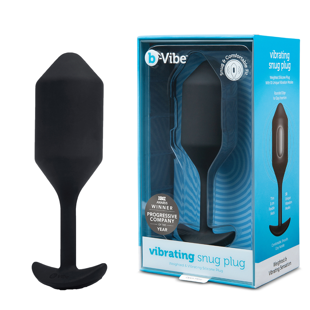 b-Vibe Vibrating Snug Plug 4 - Анальная пробка с вибрацией