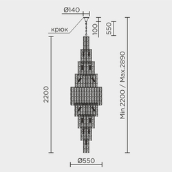 Подвесная люстра MODELUX ML.900.35 CR