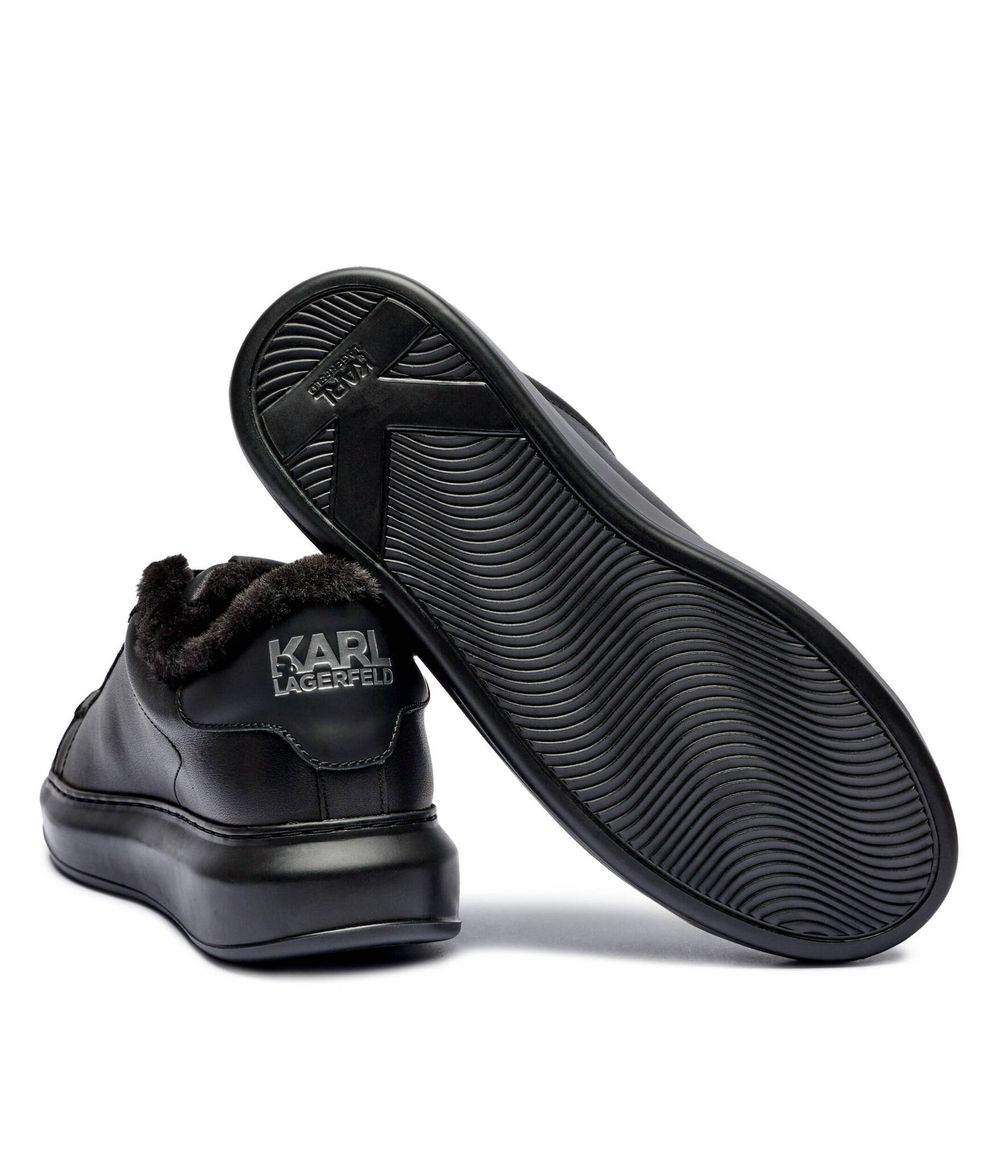 Кожаные кроссовки Karl Lagerfeld - черный(KL52538L)