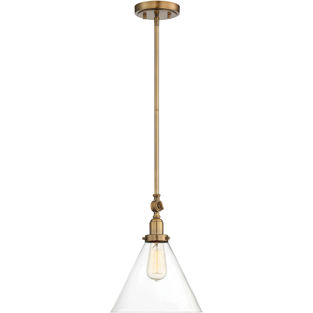 люстра Drake 1 Light 10 inch Warm Brass Pendant Ceiling Light