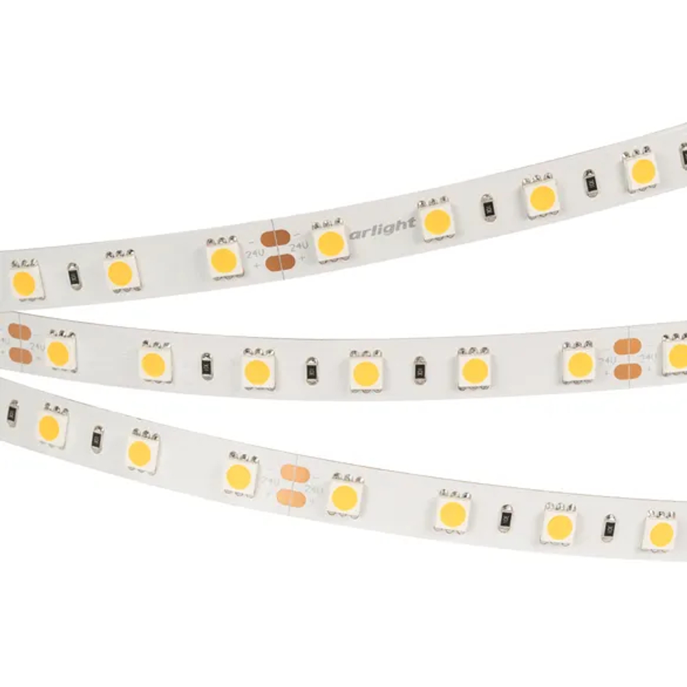 Светодиодная лента RT-B60-10mm 24V Warm3000 (14.4 W/m, IP20, 5m) (Arlight, Открытый) 028589(3)