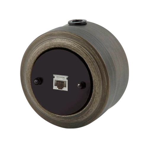 Ретро розетка компьютерная RJ45, Cat.5E, патинированная, VINTAGE Metal М1-27-27 / Компьютерная