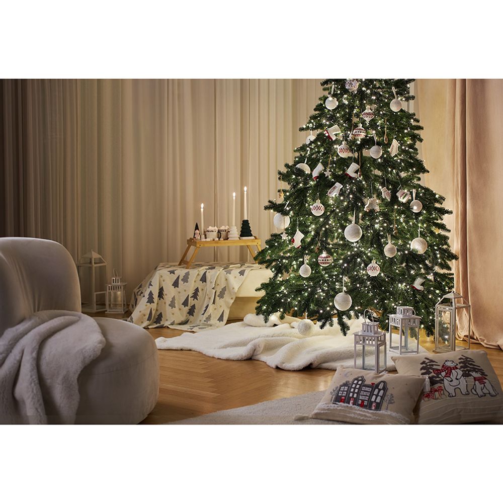 Набор ёлочных украшений с подсветкой Festive embroidery из коллекции New Year Essential, 4 шт.