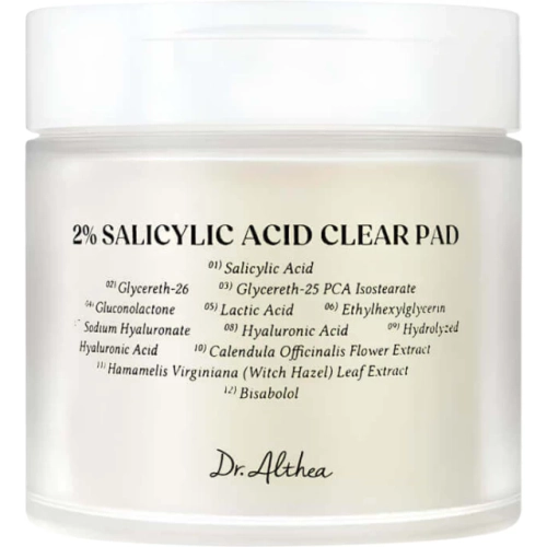 Dr.Althea Тонер-пэды для проблемной кожи с комплексом кислот-2% Salicylic Acid Clear Pad, 170г