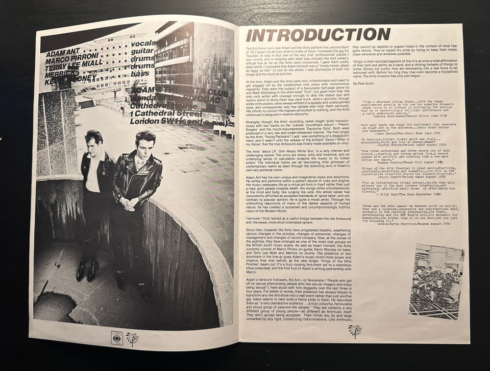Adam And The Ants - Kings Of The Wild Frontier (Голландия 1980г.)