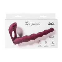 Вибронасадка 17см для двойного проникновения Lola Games Pure Passion Farnell Wine Red 1203-02lola