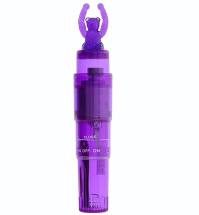 Фиолетовый клиторальный стимулятор-ракета с мишкой GOOD VIBES BEAR VIBRATOR (Цвет: фиолетовый)