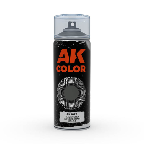 Аэрозольная краска AK Interactive Panzergrey (Dunkelgrau) Spray, 150мл