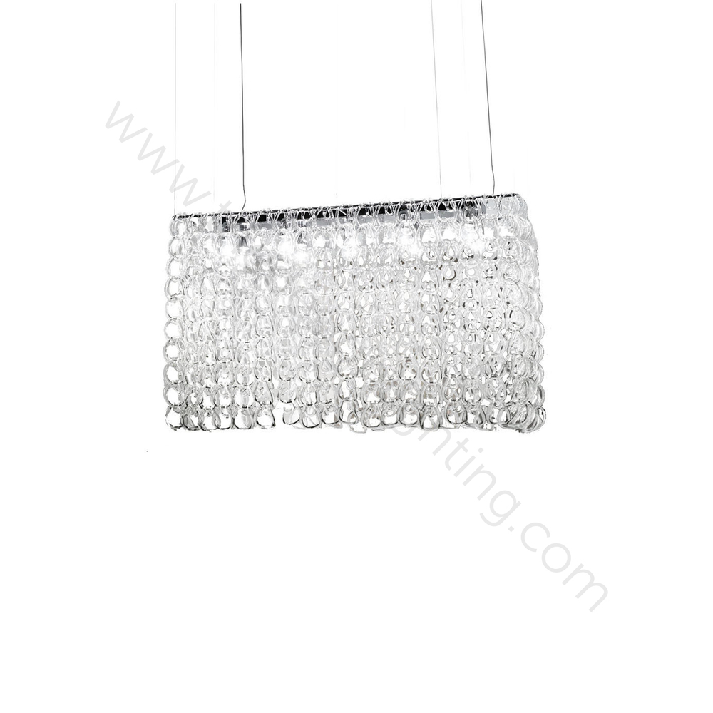 Pendant design lamp Giogali SP RE2 by Vistosi (Clear)