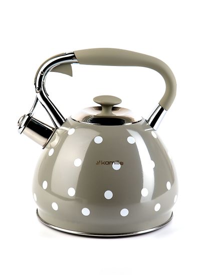Чайник 3 л. из нержавеющей стали со свистком Kamille KM-0695 горох