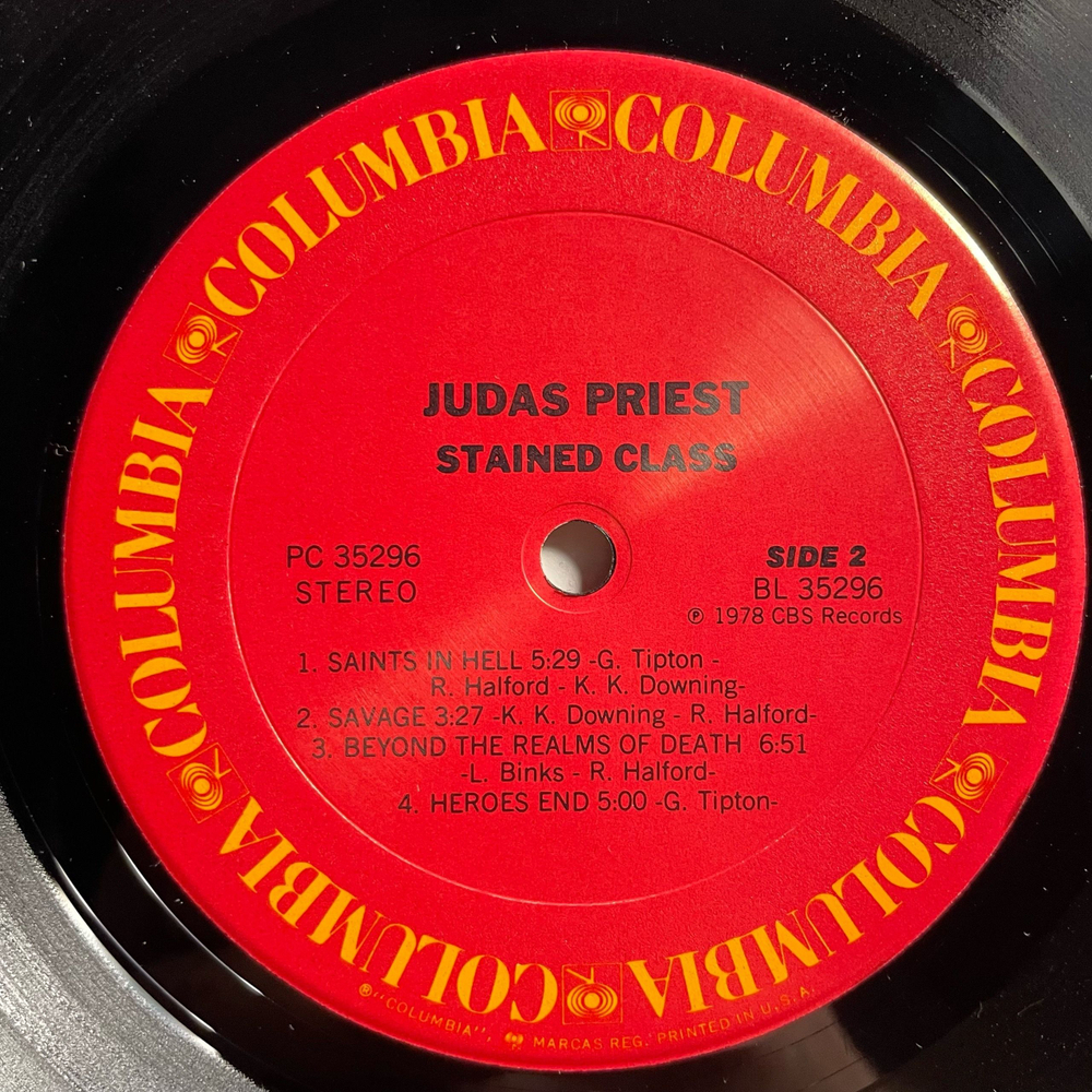 Винтажная виниловая пластинка LP Judas Priest Stained Class (США 1978) Exciter