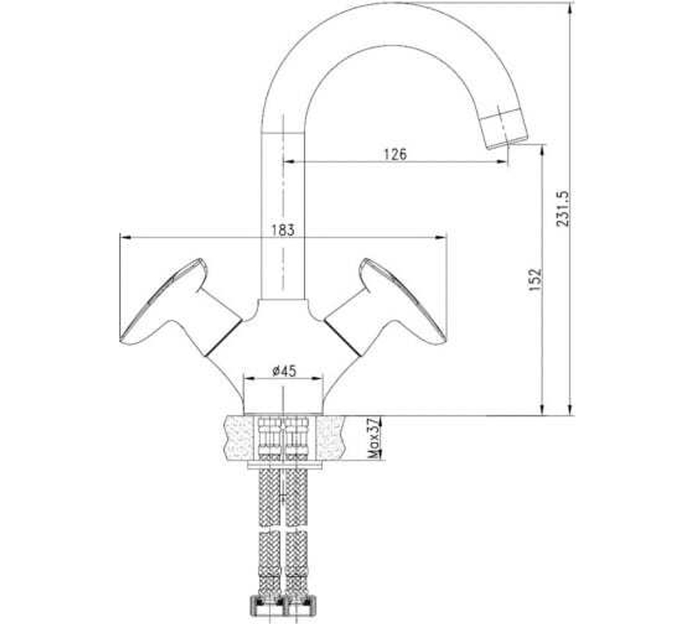 Смеситель д/тюльпана Copter IDDIS COPSB00i01 18604