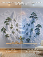 Фотообои 3D горы водопад для зала и в спальню