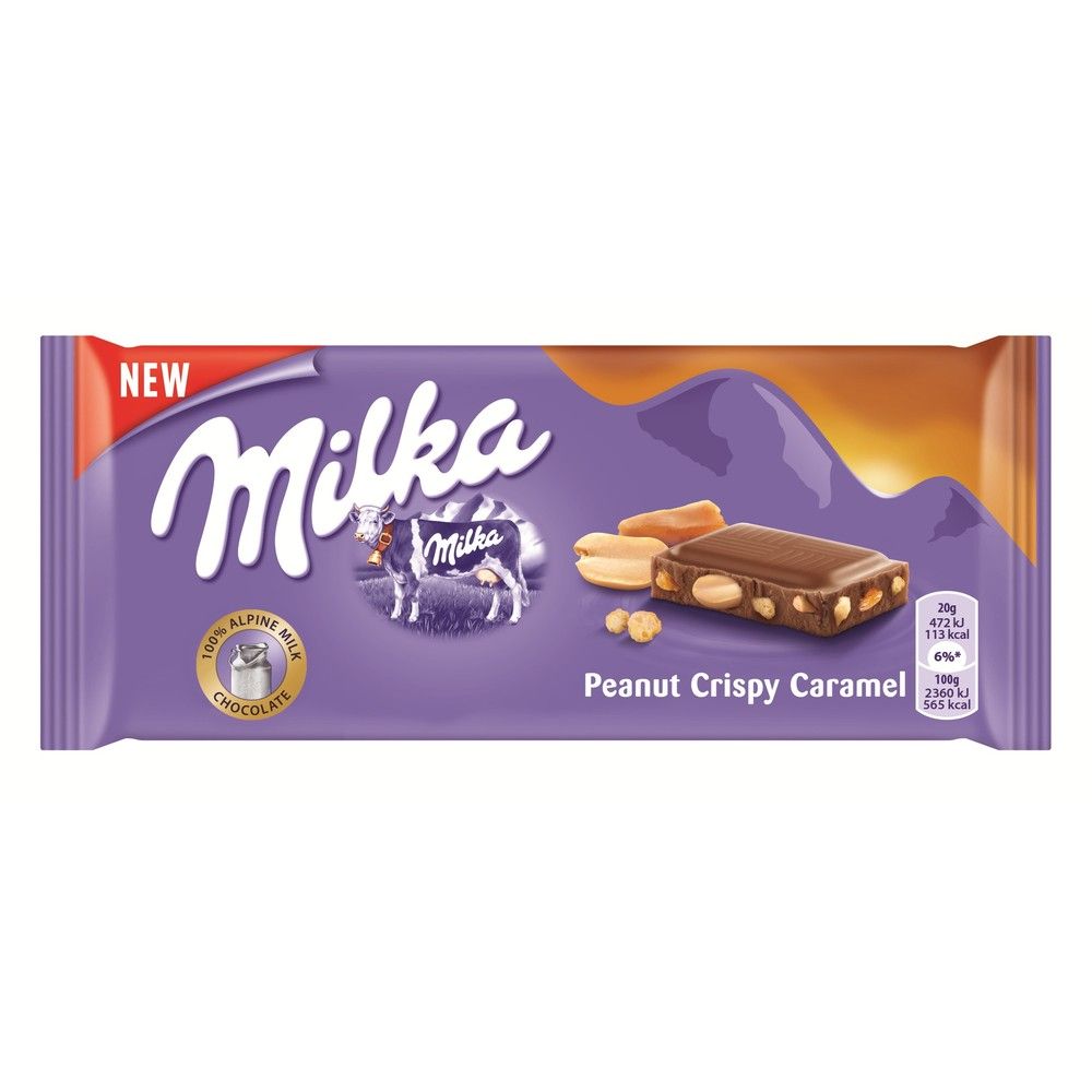 Шоколад Милка Peanut Crispy Caramel 100гр