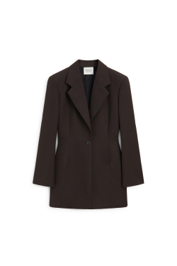 Massimo Dutti Пиджак из 100% шерсти с пуговицами - Limited Edition, коричневый