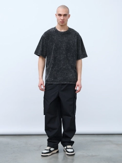 Футболка (черный) Garment dyed 230 г