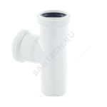 Тройник PP-H бесшумный белый RAUPIANO PLUS Дн 40х40х45гр б/нап в/к Rehau 11231041002