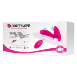 Розовый мультифункциональный вибратор 10см Pretty Love Remote Control Massager BI-014850W-1