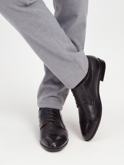 Мужские деловые туфли из комбинированной кож, черные Dress Code V5730F